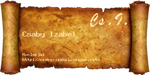 Csaby Izabel névjegykártya